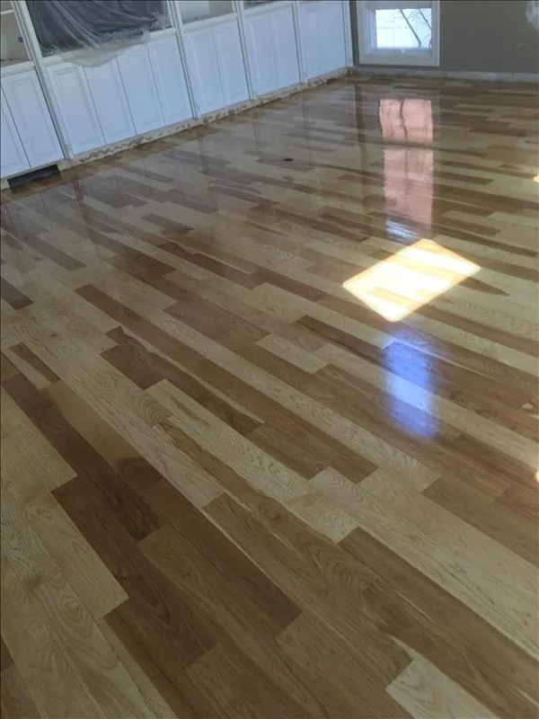Wood grain and a glossy protective finish