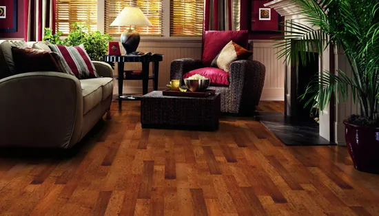 Warm tones in a furnished living room