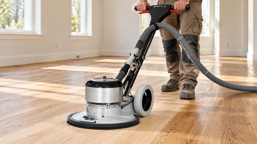 Floor sanding with a modern dust-extraction sander